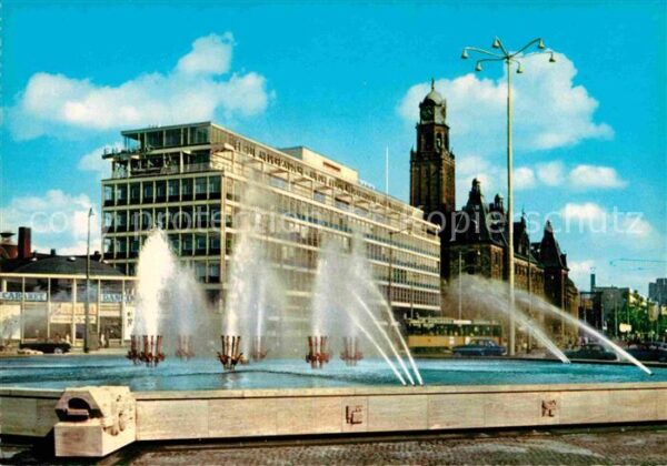 Rotterdam Hofplein Stadhuis Brunnen