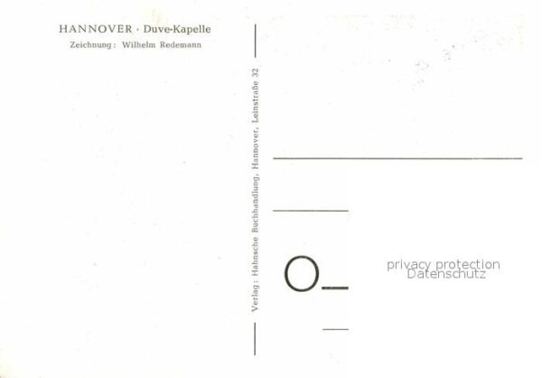 Hannover Duve Kapelle Künstlerkarte Wilhelm Rede – Bild 2