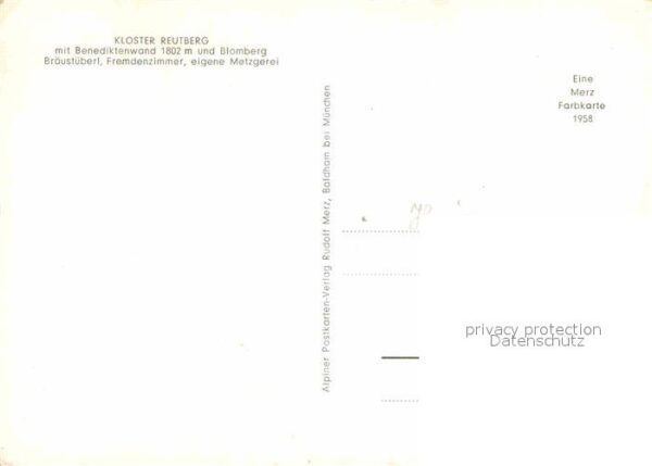 Reutberg Kloster Künstlerkarte Benediktenwand Blomberg – Bild 2