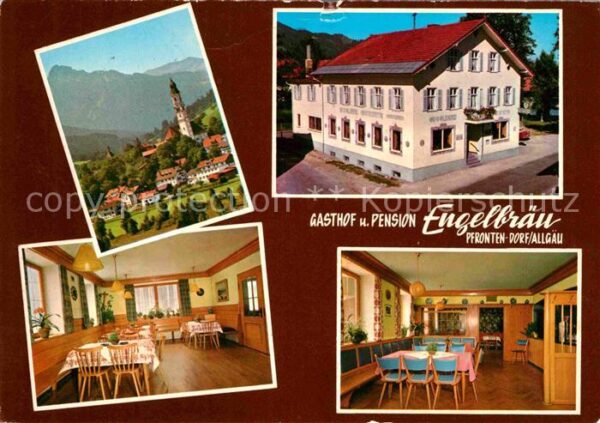 Pfronten Dorf Gasthof Pension Engelbräu Kirche