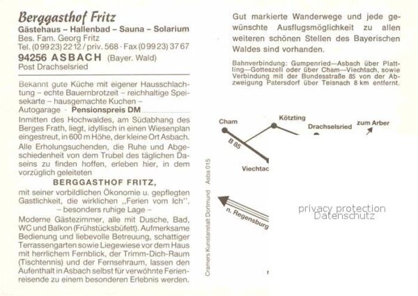 Asbach Viechtach Berggasthof Fritz – Bild 2