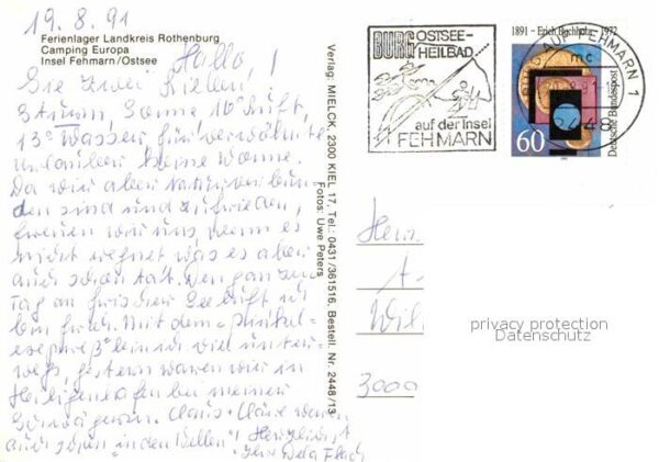 Fehmarn Camping Europa Landkreis Rothenburg Str – Bild 2