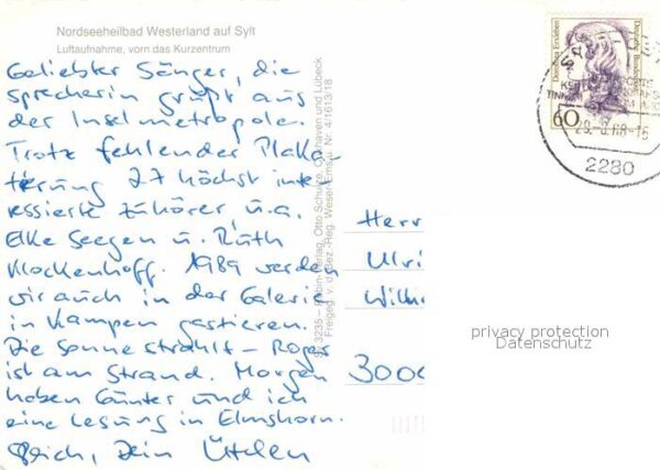 Westerland Sylt Luftaufnahme Kurzentrum Strand – Bild 2