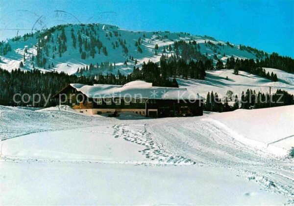 Oberstaufen Winter Alpengasthof Hochbühl