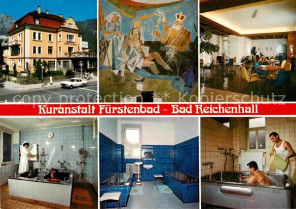 Bad Reichenhall Kuranstalt Fürstenbad Bäderabteilungen