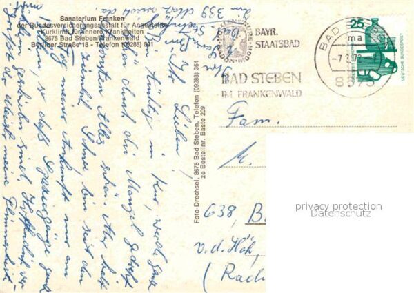 Bad Steben Sanatorium Franken – Bild 2