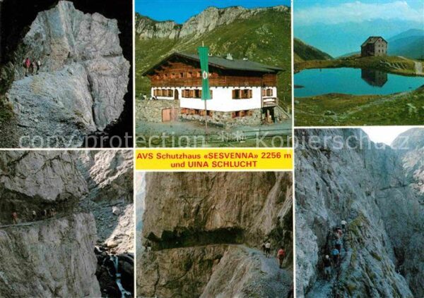 Schlinig Mals Suedtirol AVS Schutzhaus Sesvenna Uina Schlucht