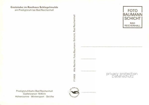 Reichenhall Bad Rasthaus Schlegelmulde Gaststube – Bild 2