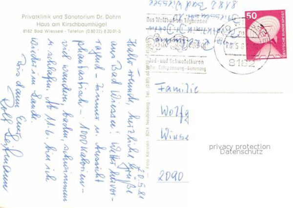 Wiessee Bad Privatklinik Sanatorium Dr Dohrn Kirsch – Bild 2