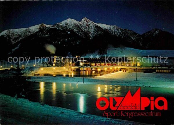 Seefeld Tirol Sport Kongresszentrum Nachtaufnahme Win