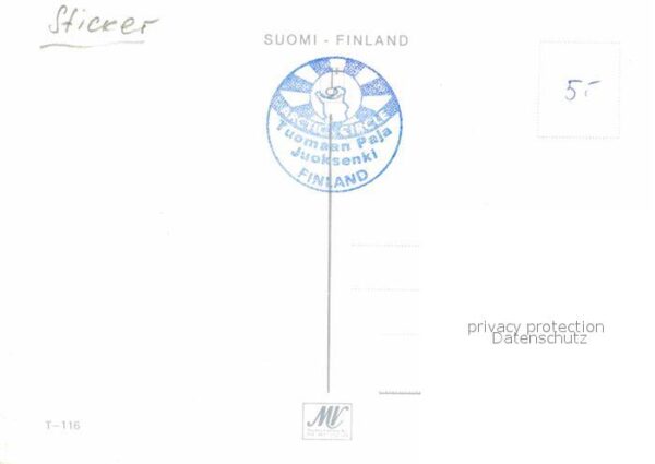 Finnland Suomi Geografische Karte Flagge Tarrakortti – Bild 2