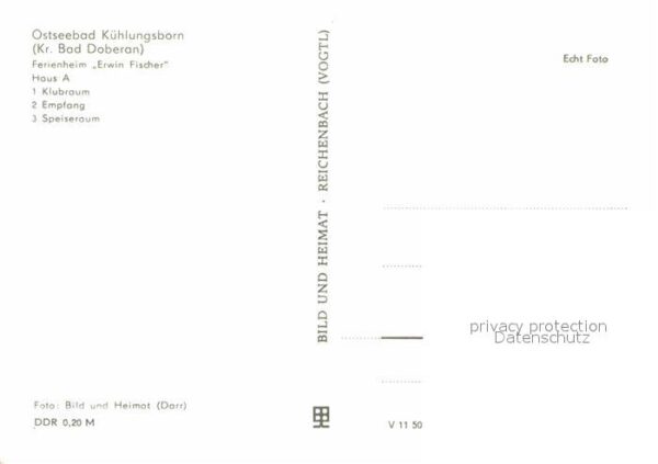 Kuehlungsborn Ostseebad Ferienheim Erwin Fischer Haus A Klubrau – Bild 2