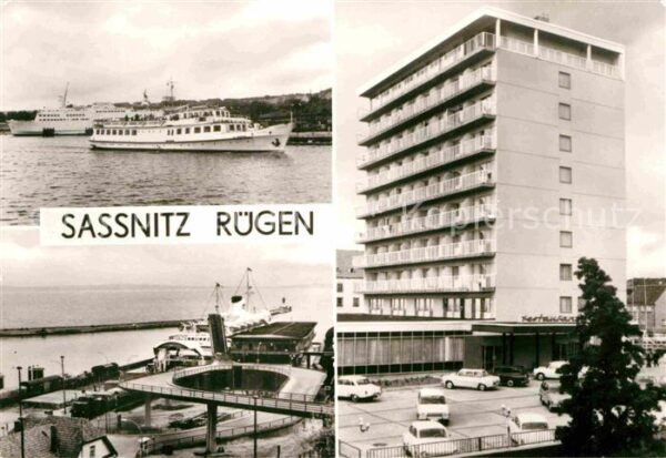 Sassnitz Ostseebad Ruegen Hafen Fährbahnhof Rügen-Hotel