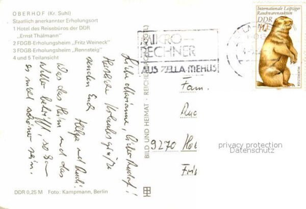 Oberhof Thueringen Hotel Ernst Thälmann Erholungsheim Frit – Bild 2