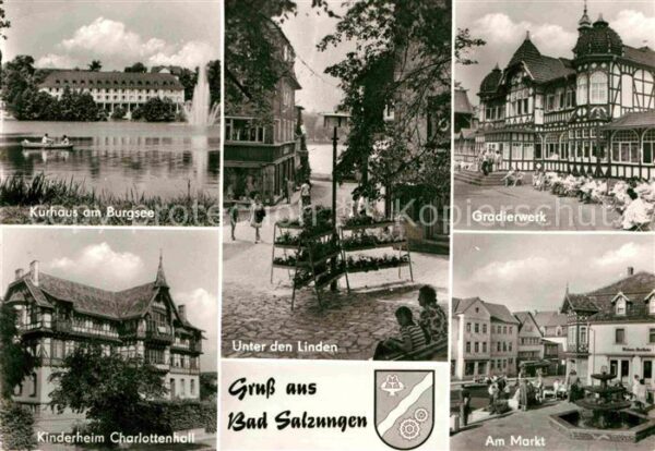 Bad Salzungen Kurhaus Burgsee Gradierwerk Unter den L