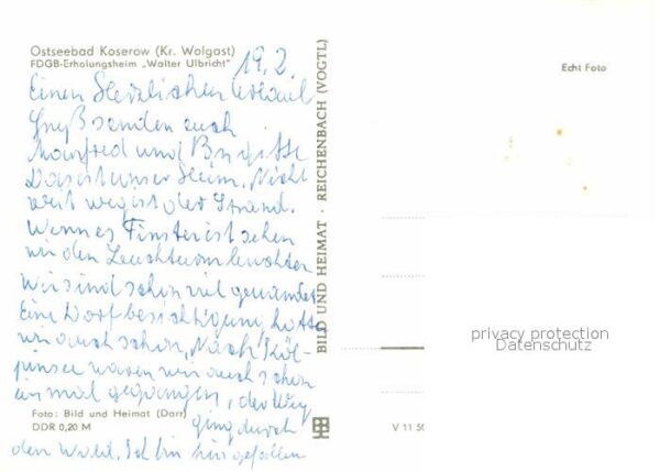 Koserow Ostseebad Usedom Erholungsheim Walter Ulbricht – Bild 2