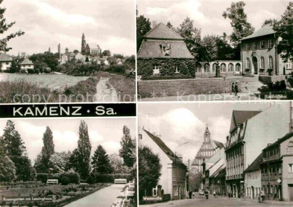 Kamenz Sachsen Lessinghaus Teilansicht Rosengarten Wes