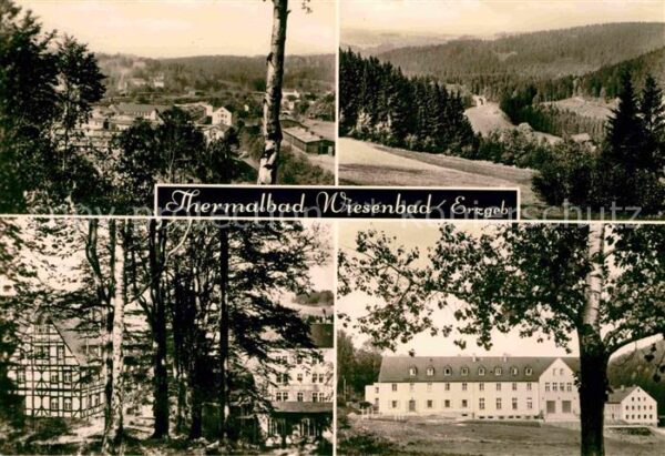 Wiesenbad Panorama Teilansicht Kurhaus