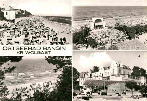 Bansin Ostseebad Strand Kurkonzert Erholungsheim Josef O