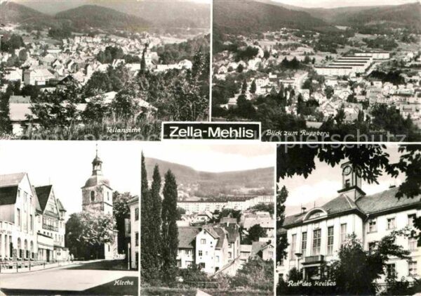 Zella-Mehlis Teilansicht Ruppberg Kirche Rat des Kre