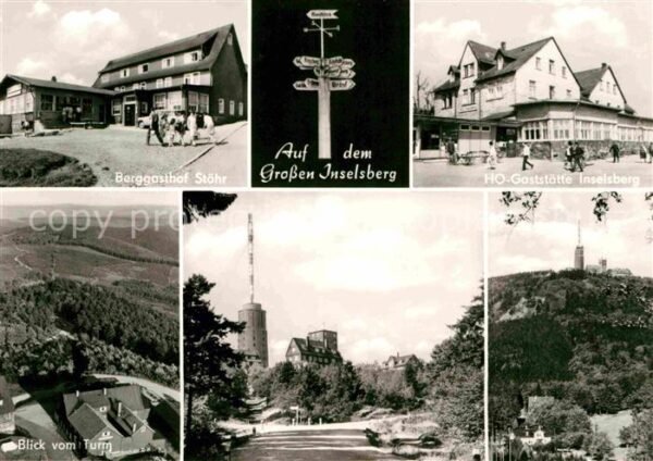 Grosser Inselsberg Berggasthof Stöhr Blick vom Turm Gastst