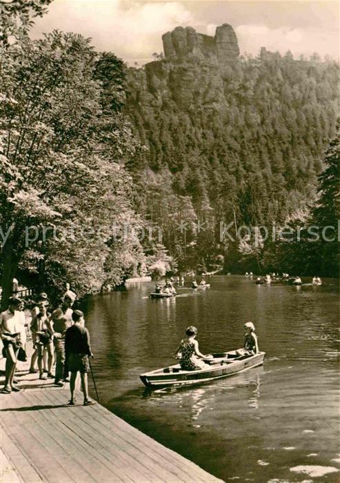 Rathen Saechsische Schweiz Amstelsee Lokomotive Lamm