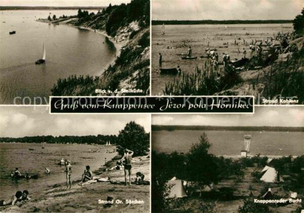 Knappensee Oberlausitz Teilansicht Bucht Strand Koblenz Strand