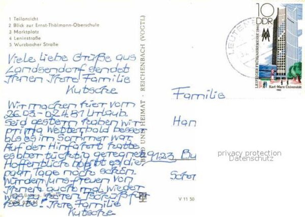 Leutenberg Thueringen Teilansicht Ernst Thälmann Oberschule M – Bild 2