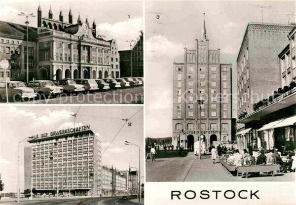 Rostock Ernst Thälmann Platz Haus der Gewerksch