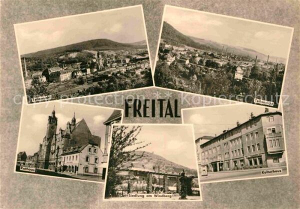 Freital Teilansicht Kulturhaus Siedlung Rathaus