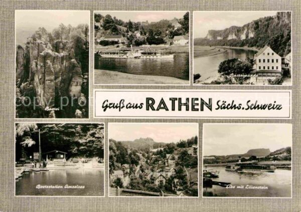 Rathen Saechsische Schweiz Bastei Bootsstation Amselsee Elbe Lilie