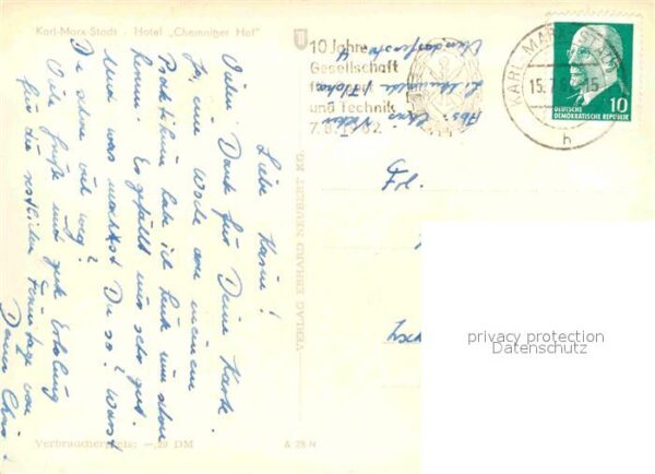 Karl-Marx-Stadt Hotel Chemnitzer Hof – Bild 2