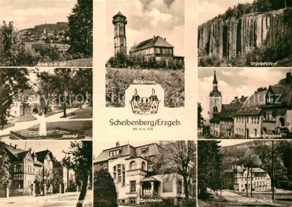 Scheibenberg Teilansicht Markt Zeissheim Kirchgasse