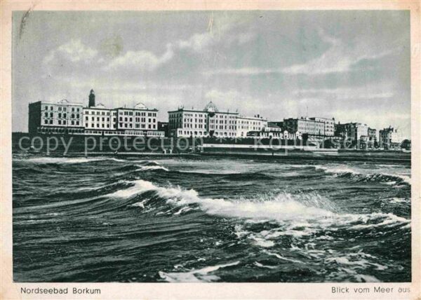 Borkum Blick vom Meer aus