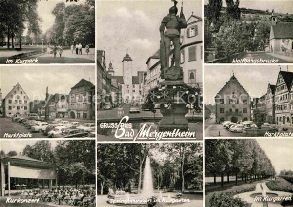 Bad Mergentheim Wolfgangsbrücke Marktplatz Kurpark Kurk