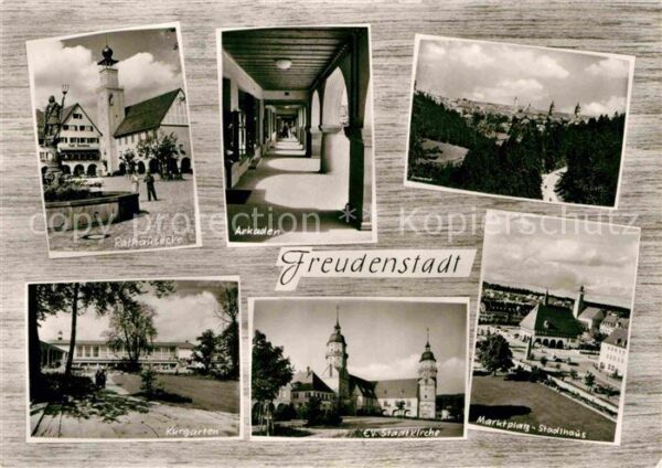 Freudenstadt Rathausecke Kurgarten Evangelische Stad