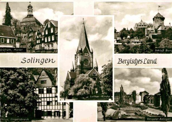 Solingen Schloss Burg Gräfrath Markt Luther Kirc