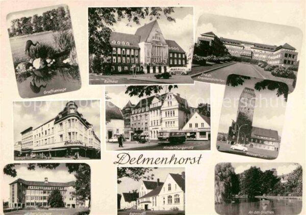 Delmenhorst Graftanlage Rathaus Wasserturm Lange St