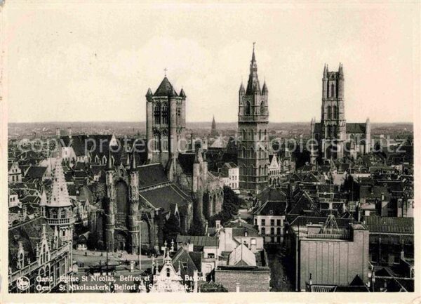 Gand Belgien Eglise Saint Nicolas Beffroi Eglise Sai