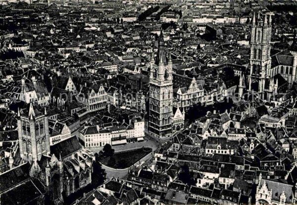 Gand Belgien Vue generale de la Ville vue aerienne
