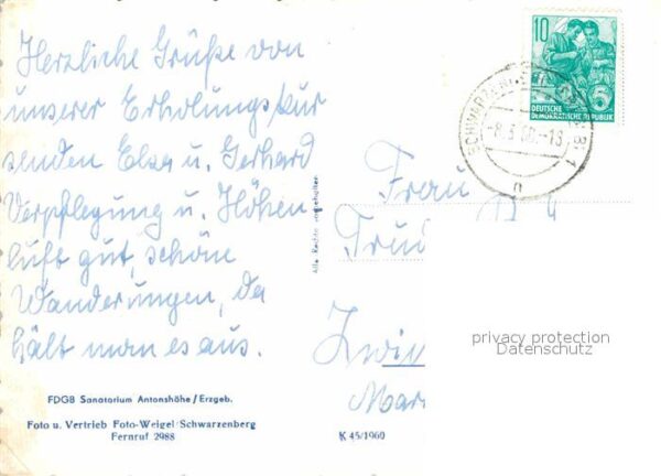 Antonshoehe Breitenbrunn FDGB Sanatorium im Winter – Bild 2
