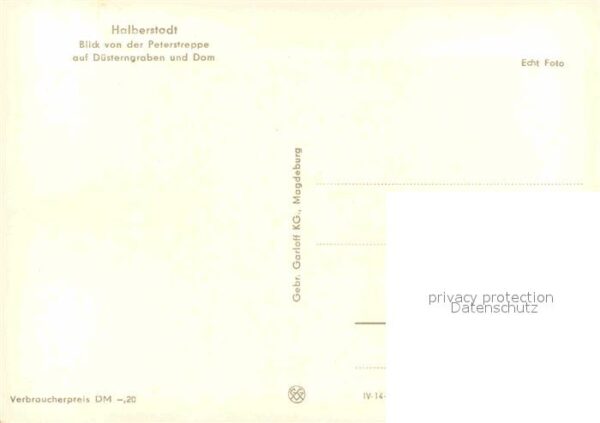 Halberstadt Blick von der Peterstreppe auf Düsterng – Bild 2