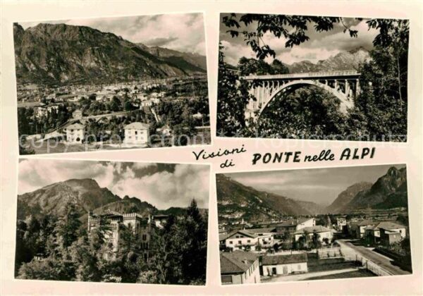 Ponte nelle Alpi Teilansichten Brücke Schloss