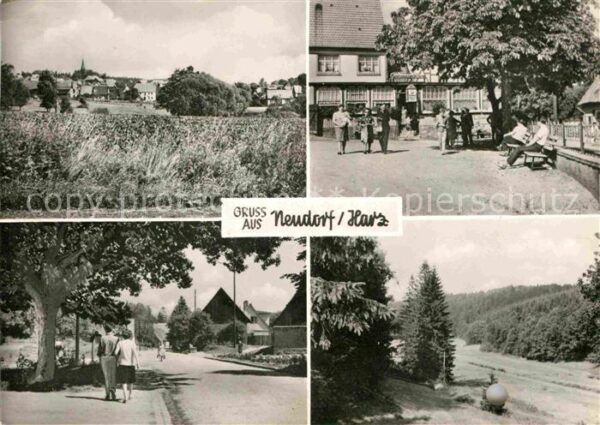 Neudorf Harzgerode Ortsansicht FDGB Verpflegungsheim Haupt