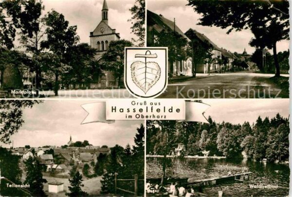 Hasselfelde Marktplatz Hauptstrasse Teilansicht Wal