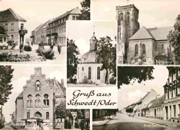 Schwedt Oder Vierradener Strasse Kirche Ernst Thälma