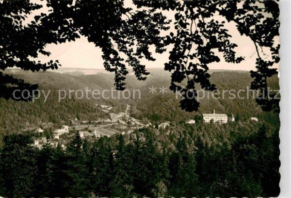 Schwarzburg Thueringer Wald Panorama Blick vom Tännich