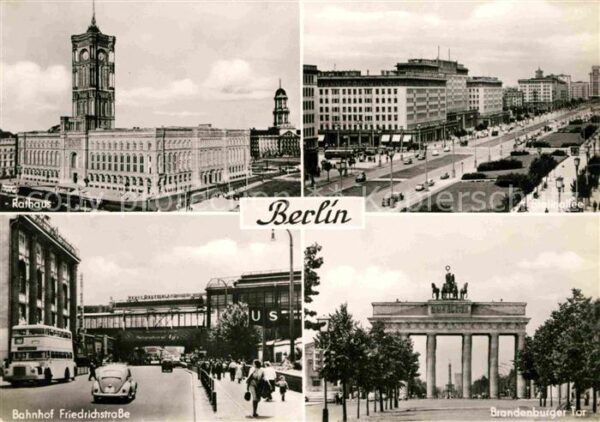 Berlin Rathaus Stalinallee Bahnhof Friedrichst