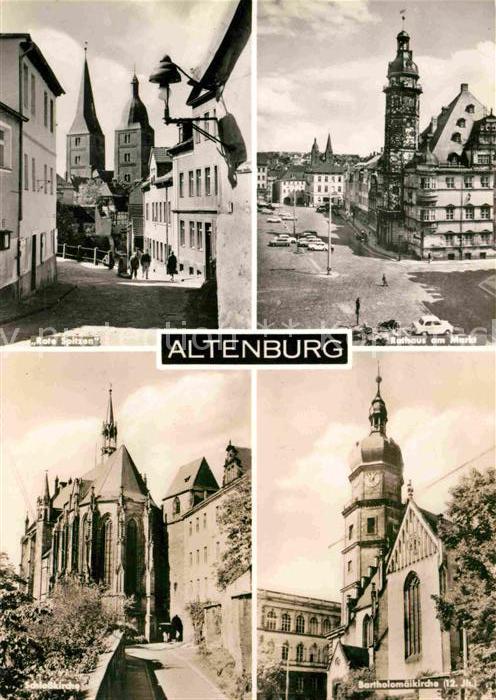 Altenburg Thueringen Rote Spitzen Rathaus Markt Schlosskirch