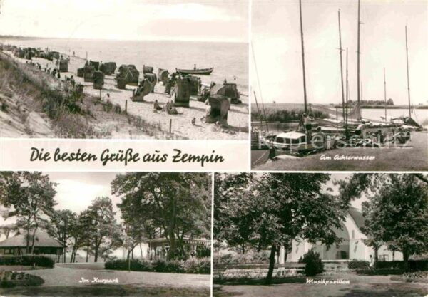 Zempin Strand Segelboote Achterwasser Musikpav